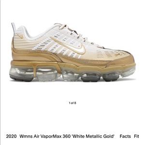 Nike - 2020 WMNs Air VaporMax 360 “White Metallic Gold” Size 6